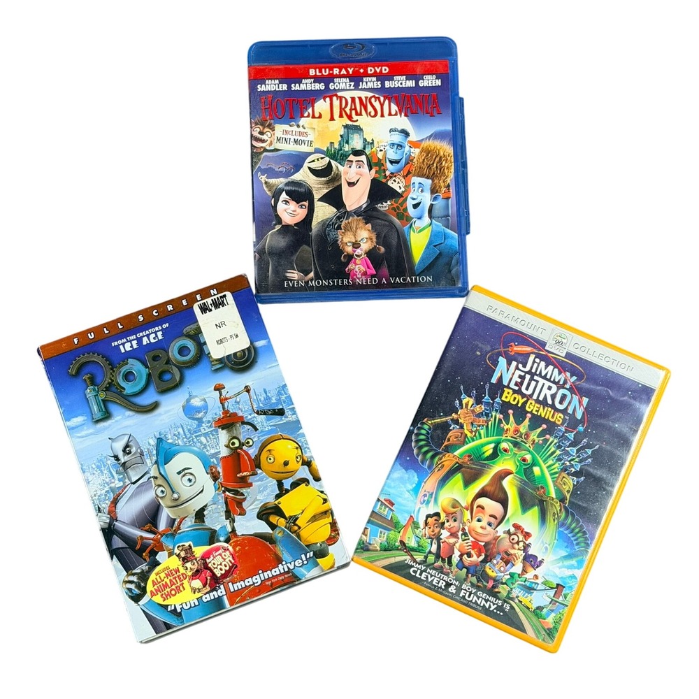 Sony/Fox/Paramount Animated Movie Bundle Kids 3-Pack Multicolored Family Fun - Picture 1 of 7